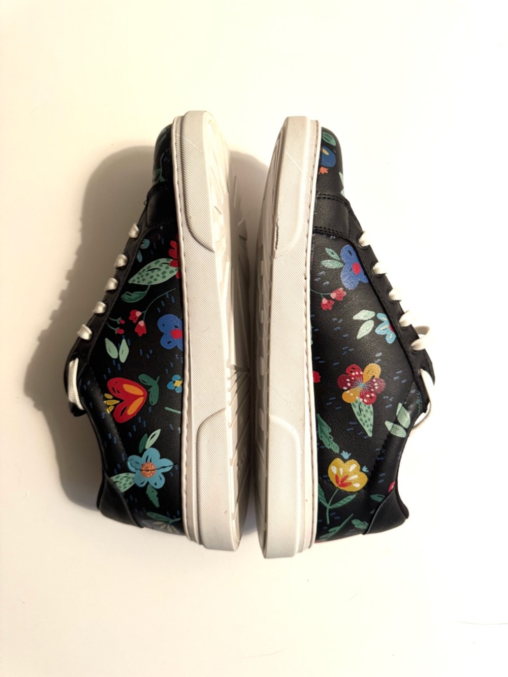 DOGO Women's Black Floral Bird Sneakers - Picture 4 of 8